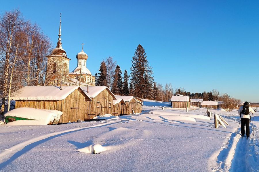 По заснеженному Лекшмозерью