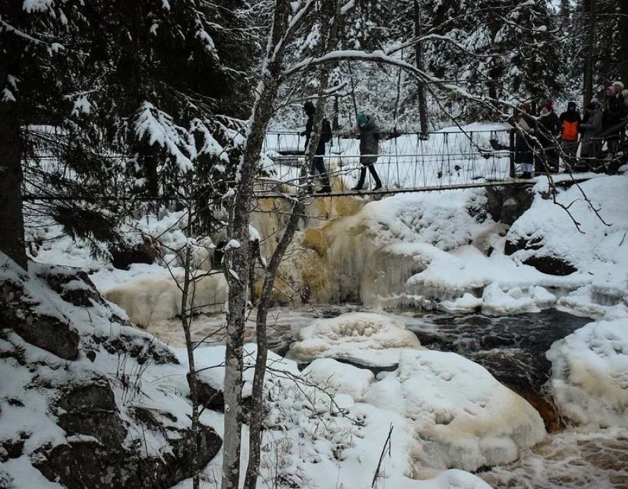 Большое путешествие по всей Карелии в Новый Год: водопады, Рускеала, Дед Мороз