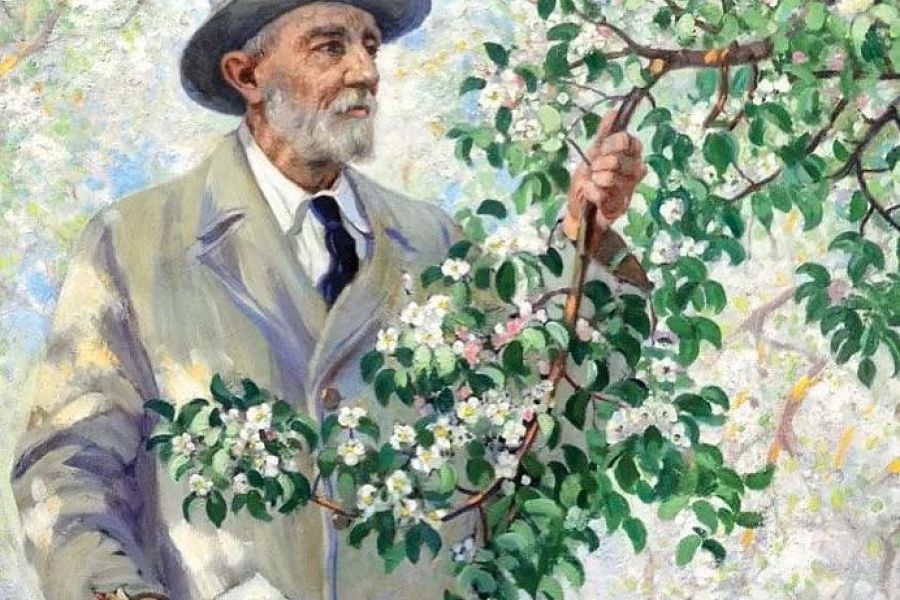 Картина с изображением И.В.Мичурина. Фото предоставлено  отделом  по развитию туризма администрации города Мичуринска
