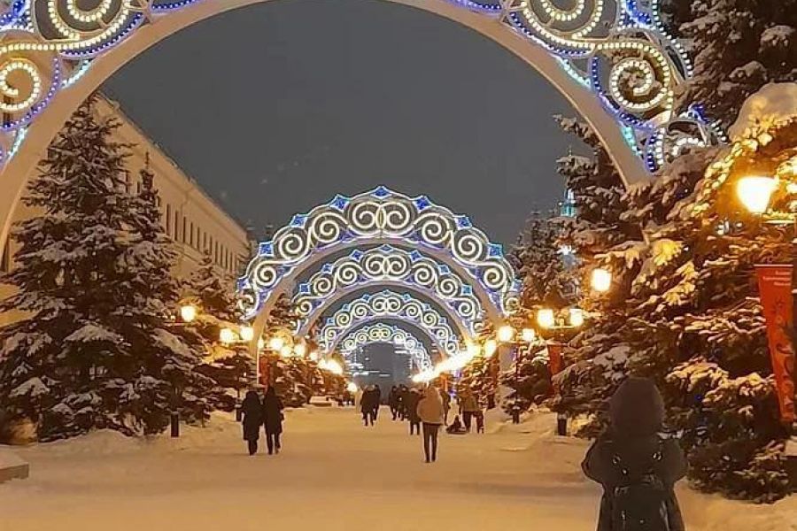 Новогодняя ночь в Казани.